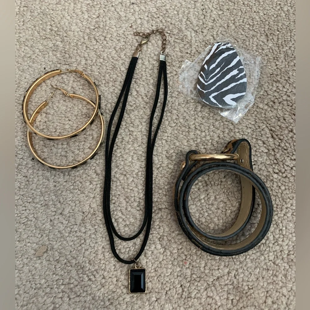 Animal Print 4 Piece Jewelry Set